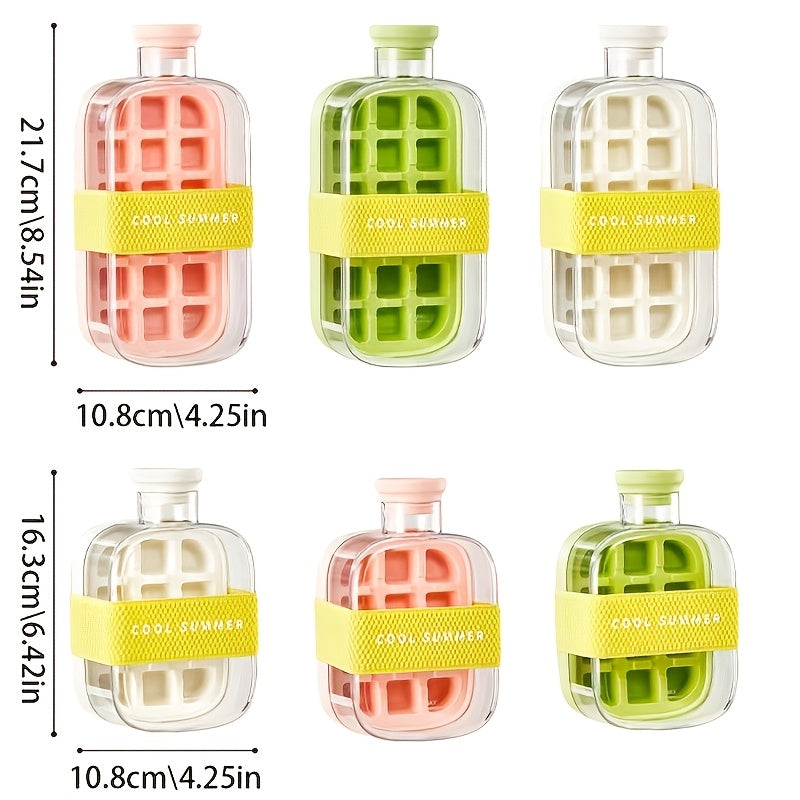 800ml 500ml Silicone Ice Cube Trays with Straws and Bands - Food-Grade, High-Quality, Vibrant Summer Drink Containers for Home and On-the-Go, Vibrant Drinkware | Colorful Drinkware | Silicone Construction, Ice Buckets