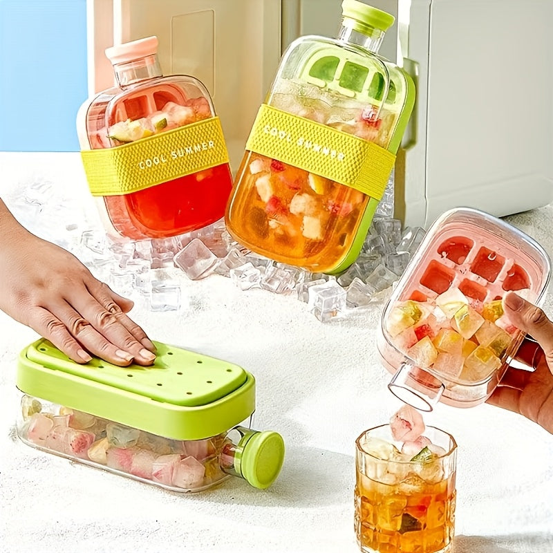 800ml 500ml Silicone Ice Cube Trays with Straws and Bands - Food-Grade, High-Quality, Vibrant Summer Drink Containers for Home and On-the-Go, Vibrant Drinkware | Colorful Drinkware | Silicone Construction, Ice Buckets