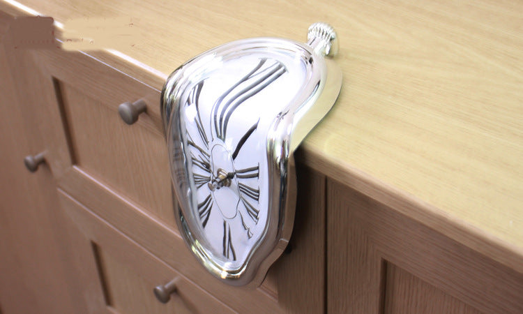 Surreal Melted Twisted Roman Numeral Wall Clocks Surrealism Style Clock Home Accessory Distorted Wall Watch Decor