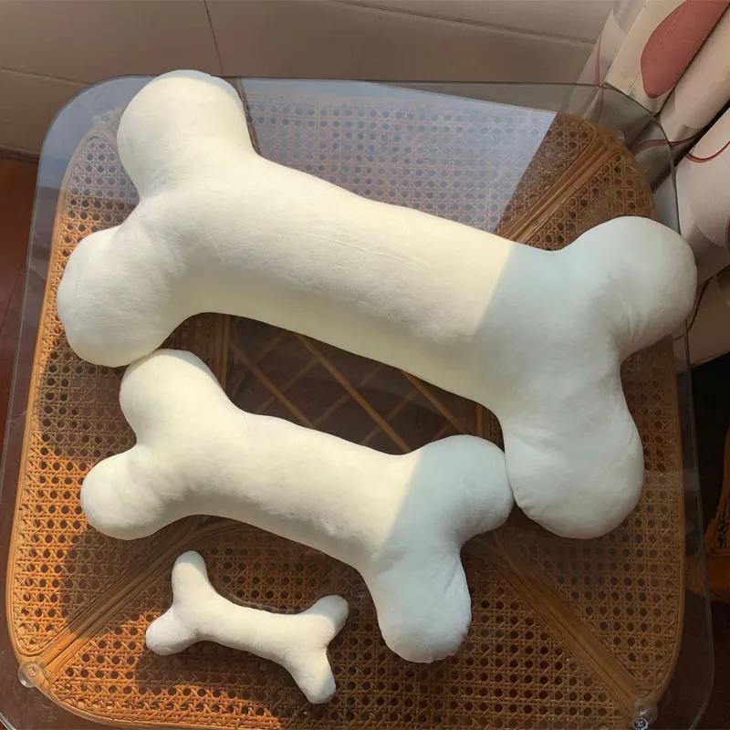 Plush Bone Shaped Dog Chew Toy, Durable Plush Material, Interactive Pet Toy for All Breed Sizes