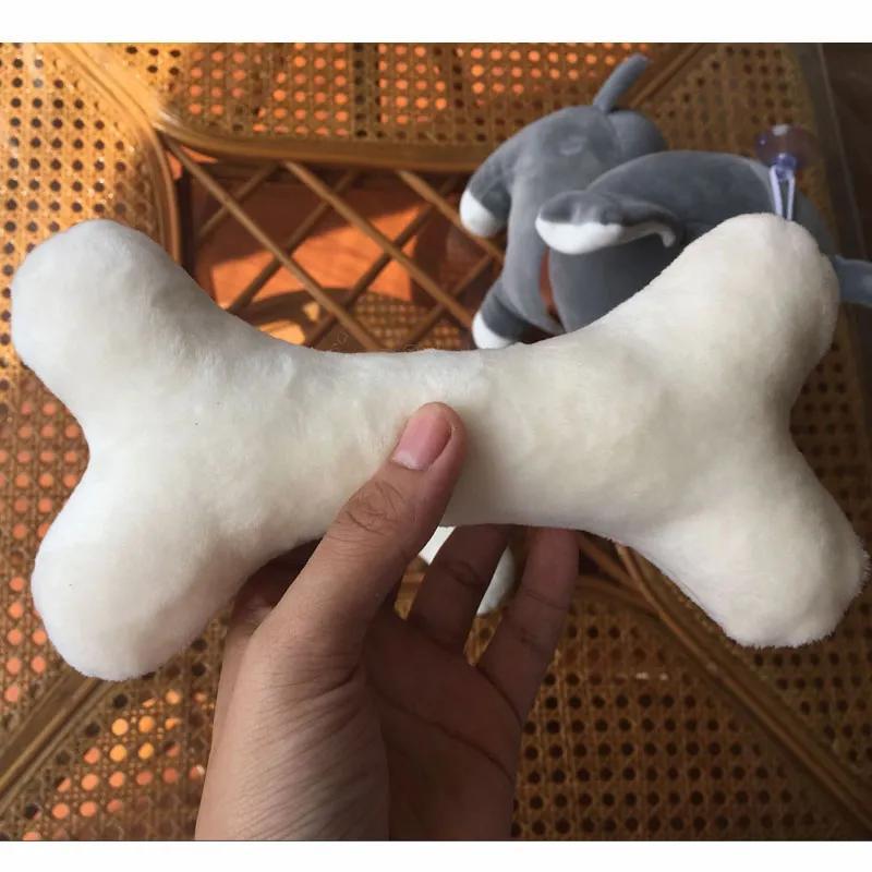 Plush Bone Shaped Dog Chew Toy, Durable Plush Material, Interactive Pet Toy for All Breed Sizes