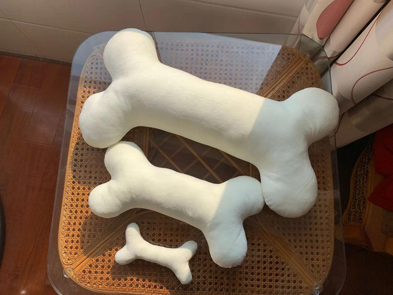 Plush Bone Shaped Dog Chew Toy, Durable Plush Material, Interactive Pet Toy for All Breed Sizes