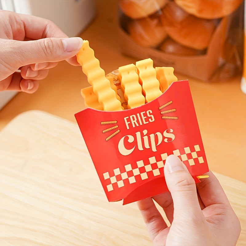 13pcs FreshSeal Chip-Shaped Plastic Bag Clips with Storage Boxes - Kitchen and Refrigerator Freshness and Organization Clips, Non-Food Contact Safe
