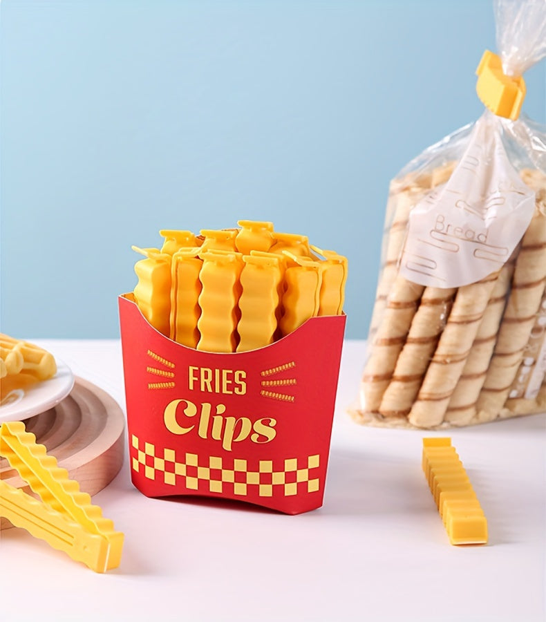 13pcs FreshSeal Chip-Shaped Plastic Bag Clips with Storage Boxes - Kitchen and Refrigerator Freshness and Organization Clips, Non-Food Contact Safe