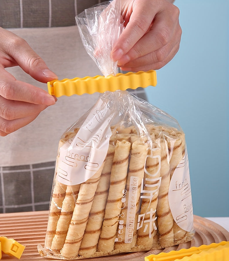 13pcs FreshSeal Chip-Shaped Plastic Bag Clips with Storage Boxes - Kitchen and Refrigerator Freshness and Organization Clips, Non-Food Contact Safe