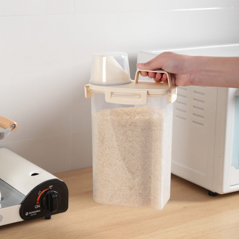 1/2pcs Airtight Storage Containers, 1.75L/2.5L/3L, Insect-Proof, Moisture-Proof, Leak-Proof, Plastic Food Storage Box with Lid, Ideal for Grain, Nuts, Flour, Rice, Kitchen Organization, Portable for Home & Outdoor Use