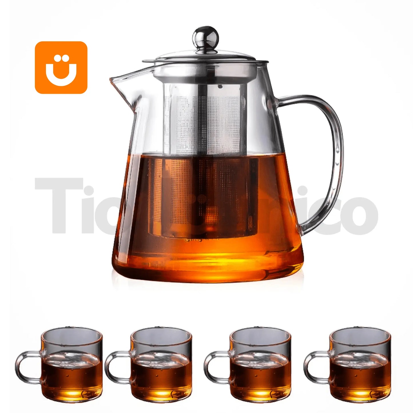 Chaleira de Vidro com Infusor Tioeasy™ - Tio Juanico