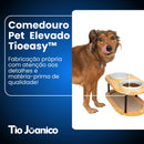 Comedouro Tioeasy Duplo em Madeira e Porcelana - Médio/Grande - Tio Juanico