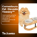 Comedouro Tioeasy™ Duplo em Madeira e Porcelana - Pequeno Tio Juanico
