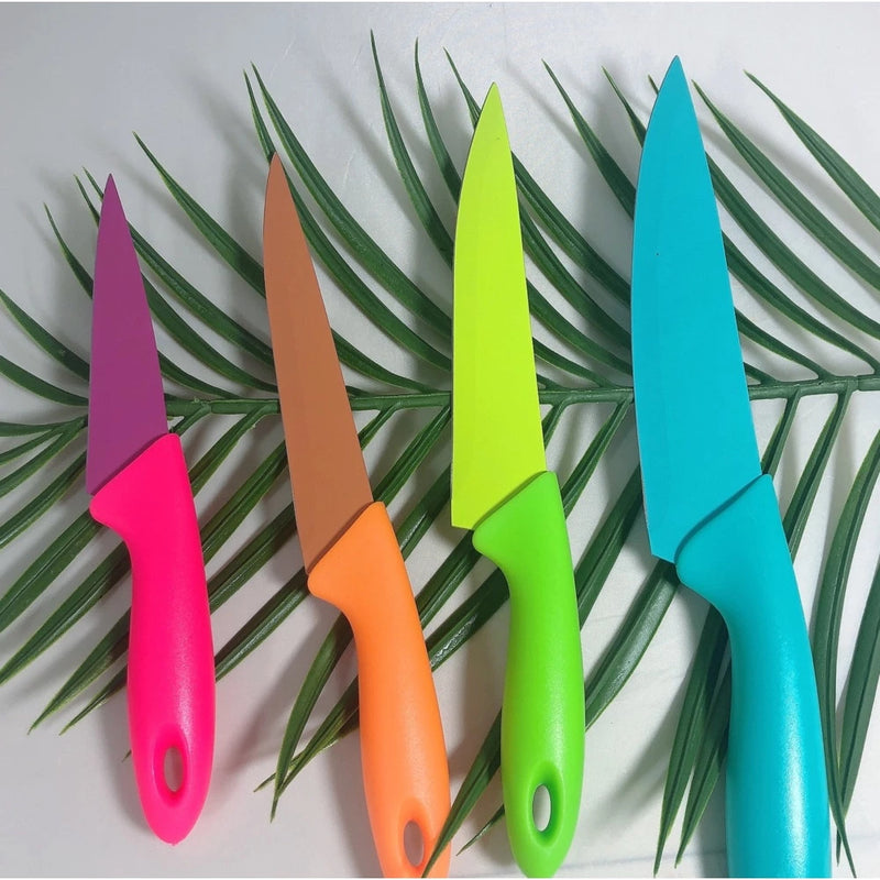 Kit 4 Facas de Churrasco Coloridas Tioeasy™ - Tio Juanico
