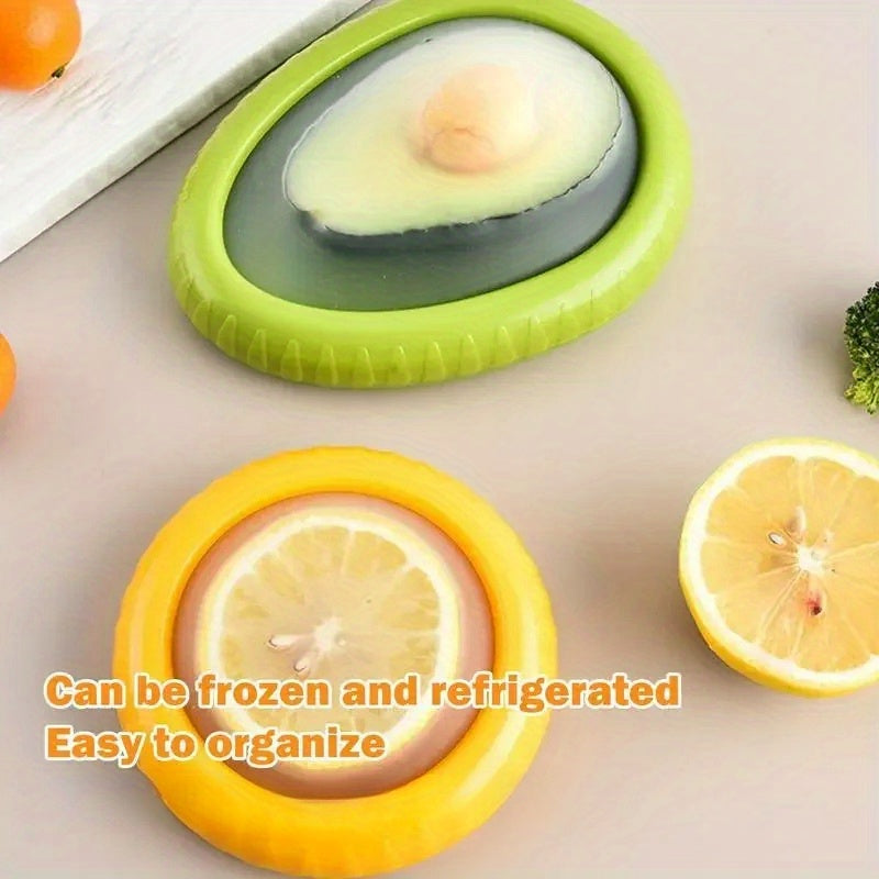 1/4-Pack Round Plastic Reusable Food Storage Containers with Clip-on TPU Lids, Transparent, BPA-Free, Airtight, Hand Wash, Multipurpose, Non-Electric, with Freshness Extender, for Fruits/Vegetables, Christmas, Father'S Day, N