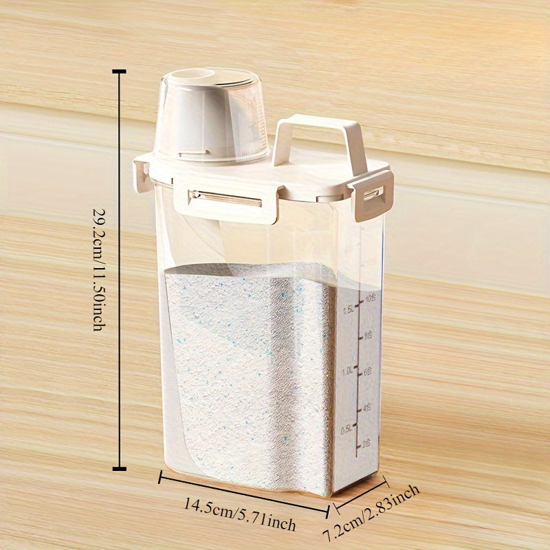 1/2pcs Airtight Storage Containers, 1.75L/2.5L/3L, Insect-Proof, Moisture-Proof, Leak-Proof, Plastic Food Storage Box with Lid, Ideal for Grain, Nuts, Flour, Rice, Kitchen Organization, Portable for Home & Outdoor Use