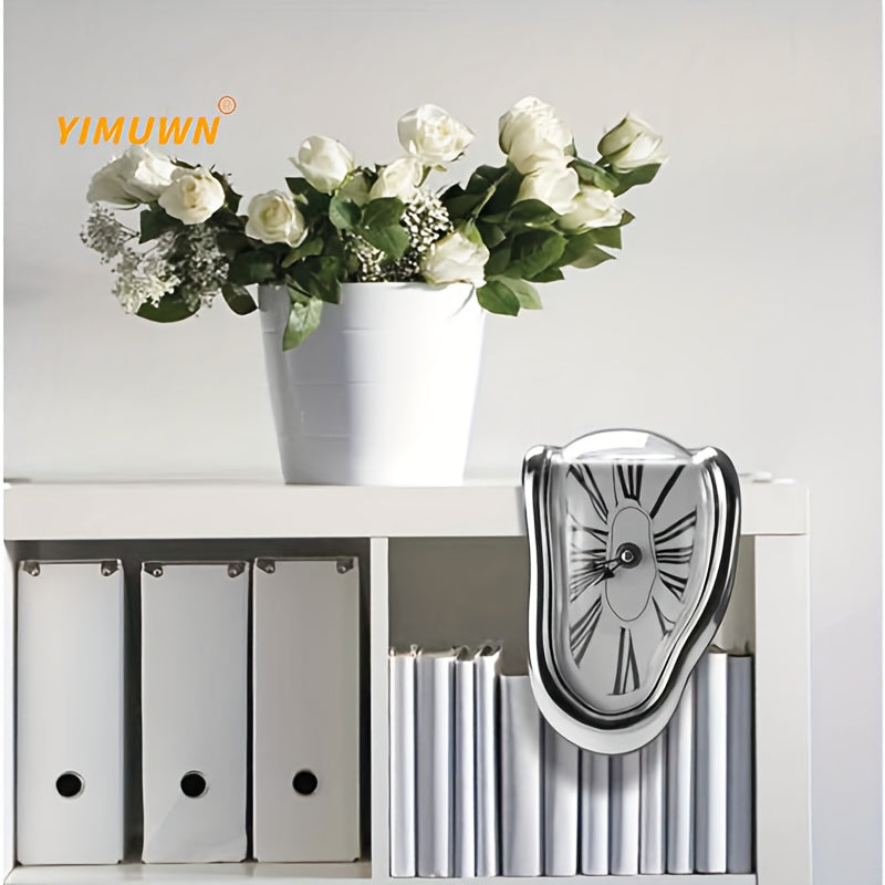 Surreal Melted Twisted Roman Numeral Wall Clocks Surrealism Style Clock Home Accessory Distorted Wall Watch Decor