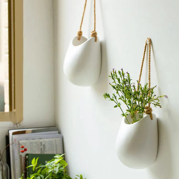 Vaso Suspenso Tioeasy™ — Decoração Rústica para Plantas, 9,5x9x24cm