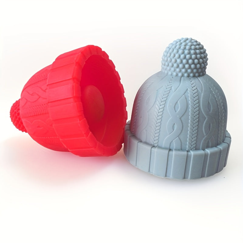 1pc Little Red Riding Hood Silicone Wine Stopper – Cute Cartoon Design, Reusable Bottle Seal for Freshness Preservation, Gray and Red Knitted Hat Style, Perfect for Wine Bottles, Wine Bottle Preservation | Playful Bottle De