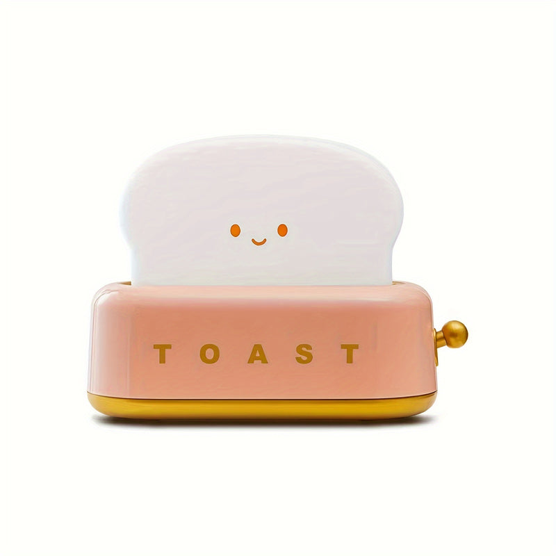 Staaricc USB Rechargeable Cute Toaster-Shaped LED Night Light – Warmth Illuminates Every Moment, Decorative Table Lamp in Green/Orange/Pink, Perfect for Home, Birthday, or Christmas Gift, Best for Christmas