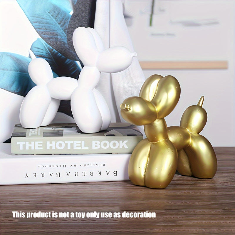 1pc Modern Minimalist Cartoon Dog Figurine - Versatile Resin Home Decor for Living Room, TV Stand Display, Bookshelf Enhancement | Indoor/Outdoor Use, No Power Required, Dog Decor