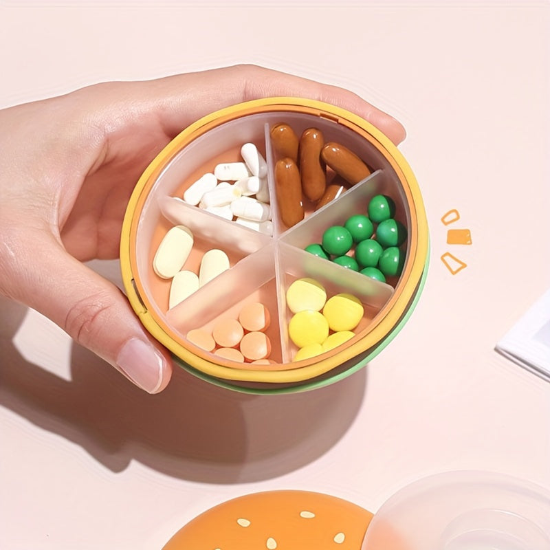 Mini Portable Pill Organizer Box, Unscented Tablets Storage Case with Compartments, Travel Medicine Dispenser, Multi-Compartment Portable Pill Container for Medication and Jewelry Organization