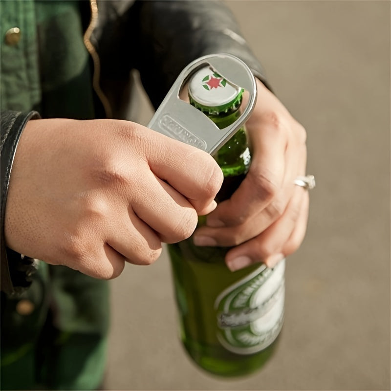 1pc, Metal Opener, Magnetic Zipper Bottle Opener For Beer, Wine, And Juice, Perfect For Bars, Pubs, Clubs, Restaurants, And Home Use, Summer Drinkware Accessory And Kitchen Item