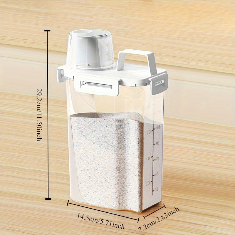 1/2pcs Airtight Storage Containers, 1.75L/2.5L/3L, Insect-Proof, Moisture-Proof, Leak-Proof, Plastic Food Storage Box with Lid, Ideal for Grain, Nuts, Flour, Rice, Kitchen Organization, Portable for Home & Outdoor Use