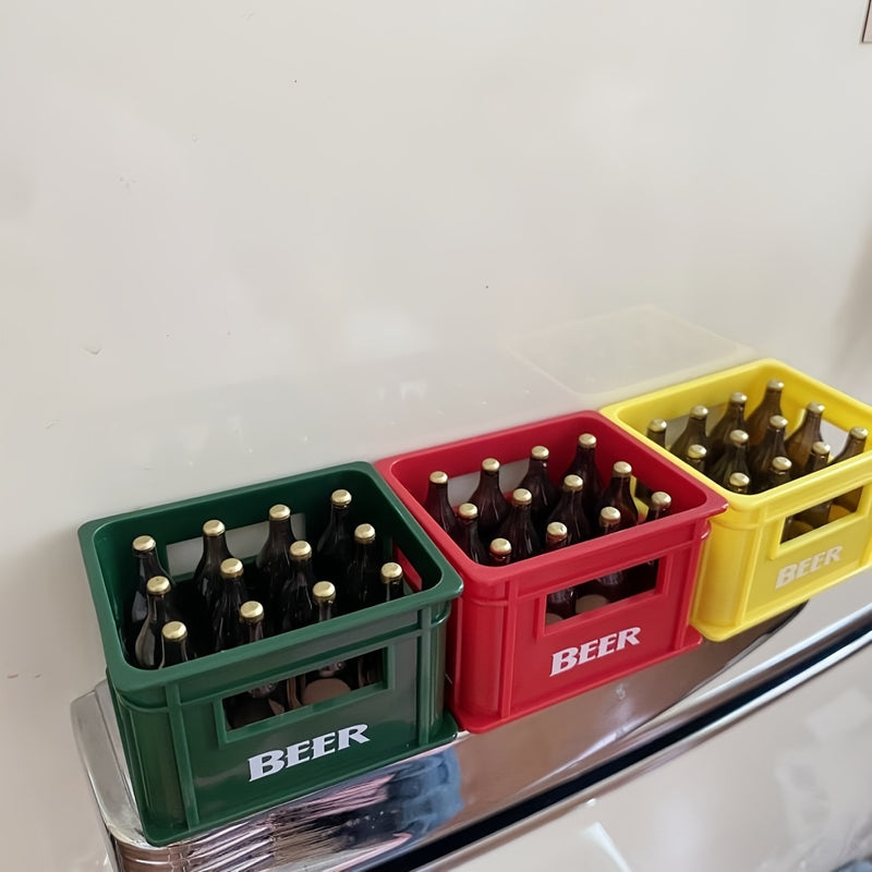 Creative Beer Basket Design Bottle Opener - Magnetic Refrigerator Attachment, Perfect for Home Bars & Parties