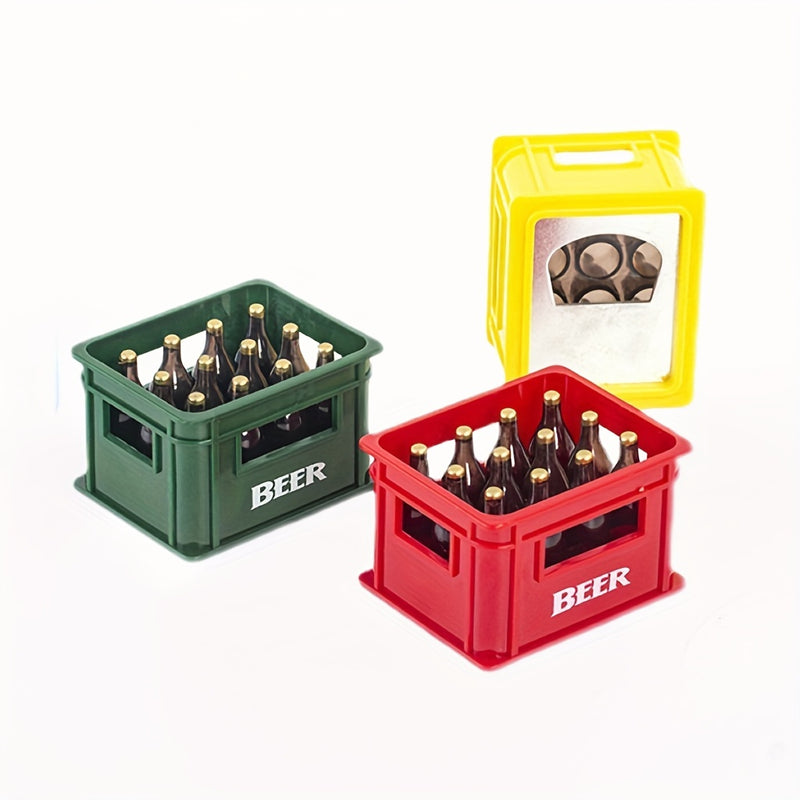 Creative Beer Basket Design Bottle Opener - Magnetic Refrigerator Attachment, Perfect for Home Bars & Parties