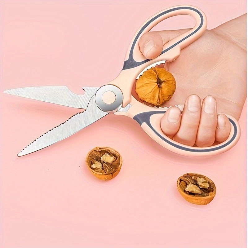1pc, Multifunctional Kitchen Scissors, Stainless Steel Scissors for Cutting Meat And Bone, Household Kitchen Tools
