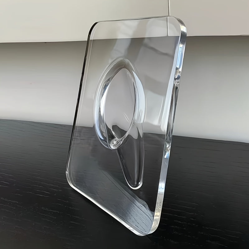 Art Deco Style Acrylic Resin Bud Vase - Geometric Transparent Oblong Flower Vase - Creative Picture Frame Design - Decorative Home Office Desktop Accessory, Small Gift (1 Piece, Flowers Not Included)
