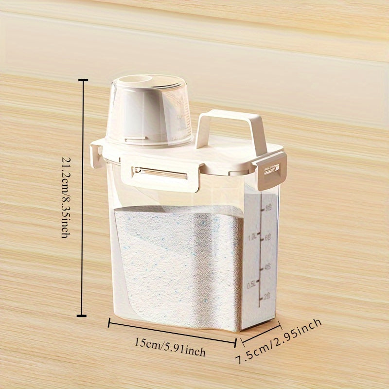 1/2pcs Airtight Storage Containers, 1.75L/2.5L/3L, Insect-Proof, Moisture-Proof, Leak-Proof, Plastic Food Storage Box with Lid, Ideal for Grain, Nuts, Flour, Rice, Kitchen Organization, Portable for Home & Outdoor Use
