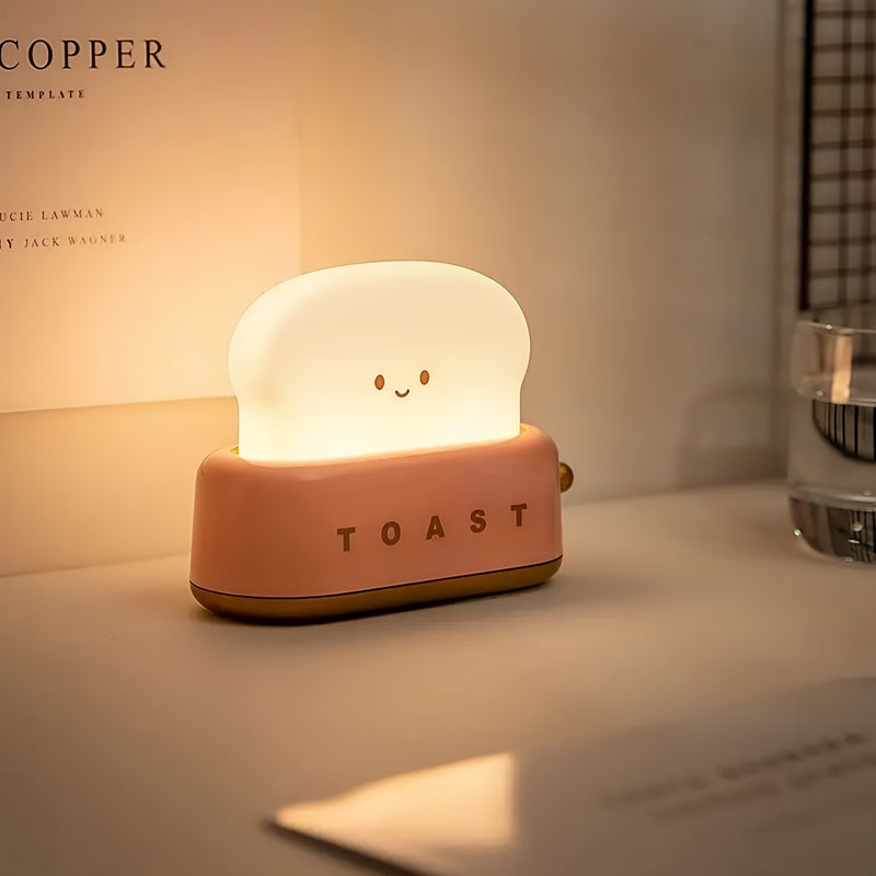 Staaricc USB Rechargeable Cute Toaster-Shaped LED Night Light – Warmth Illuminates Every Moment, Decorative Table Lamp in Green/Orange/Pink, Perfect for Home, Birthday, or Christmas Gift, Best for Christmas