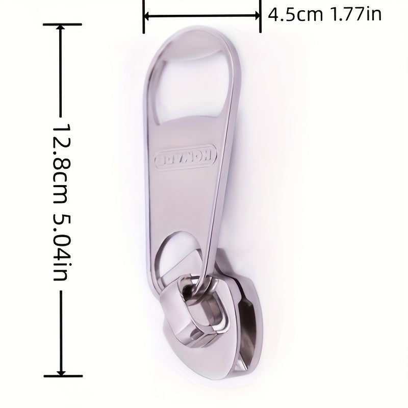 1pc, Metal Opener, Magnetic Zipper Bottle Opener For Beer, Wine, And Juice, Perfect For Bars, Pubs, Clubs, Restaurants, And Home Use, Summer Drinkware Accessory And Kitchen Item