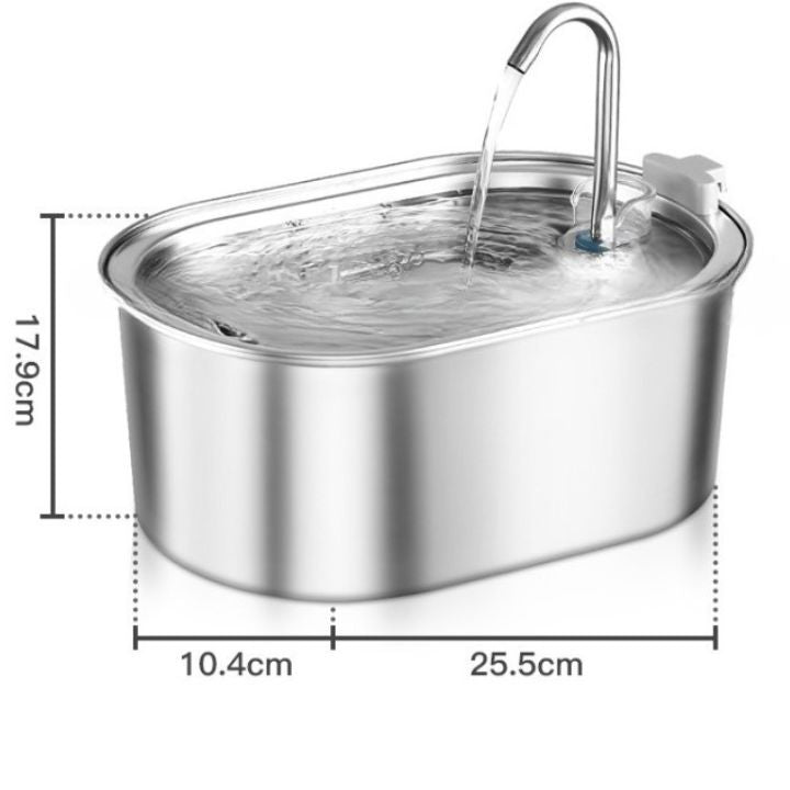 Bebedouro Pet Inox Flow Filtro potente bactericida e inteligente Tio Juanico