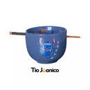 Bowl com Hashi Oficial Disney™ — Stitch 500ml em Cerâmica