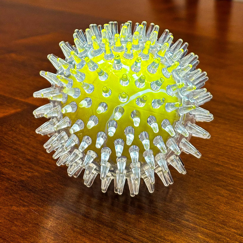 Brinquedo Bola Anti-Stress Bacon Flex Tioeasy™ para Cães, Resistente, Hipoalergênica e Massageadora