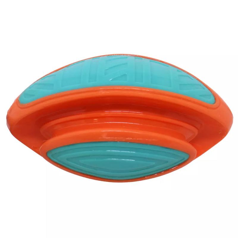 Brinquedo Bola de Rugby Pet Tioeasy™ com Apito, Borracha Premium 3D, Resistente e Massageadora para Cães