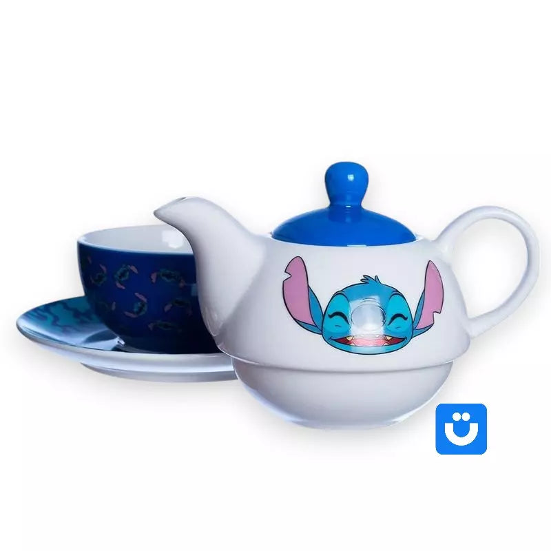 Bule 2 em 1 Oficial Disney™ Stitch com Caneca — 500ml