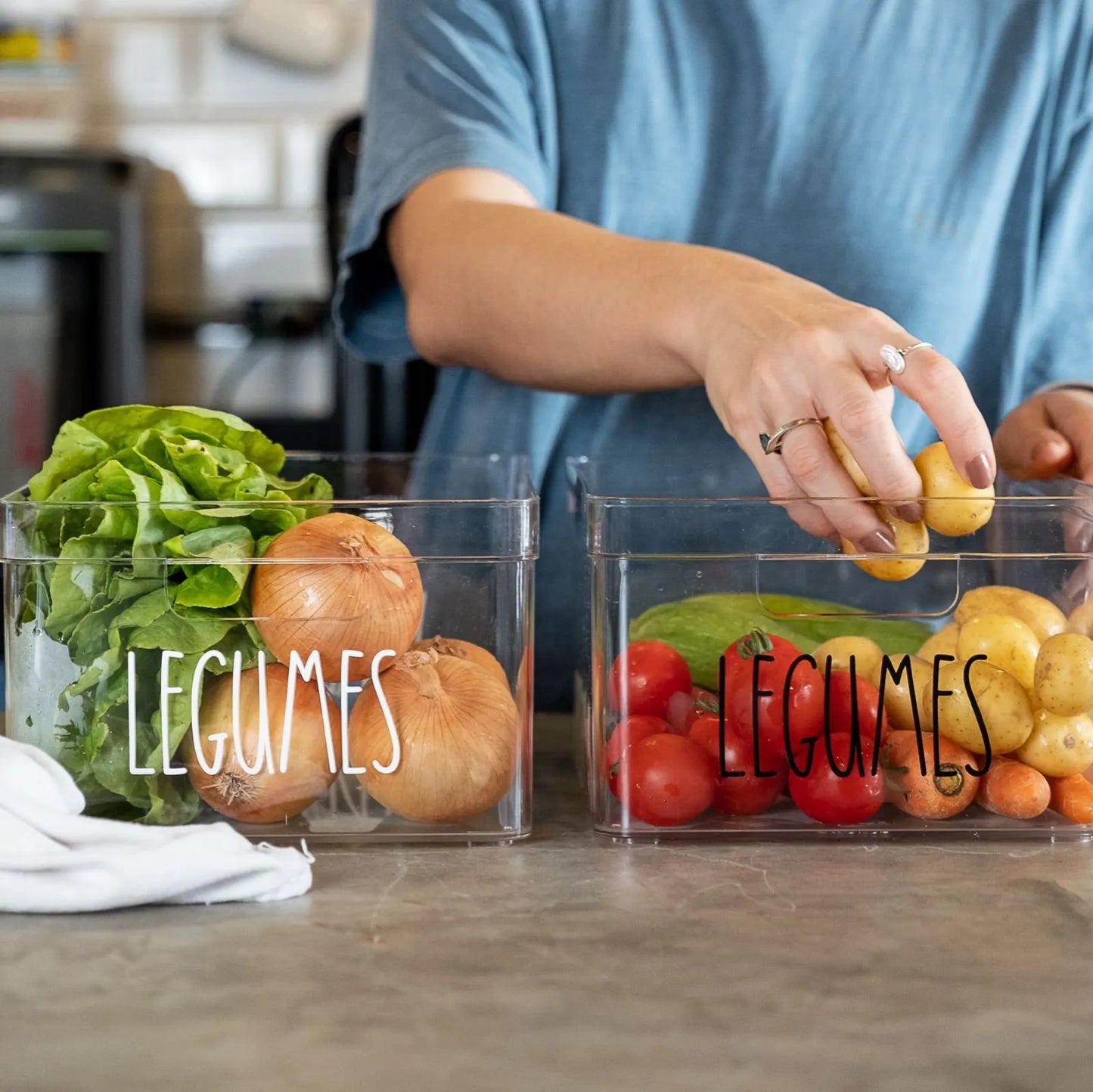 Caixa Organizadora Tioeasy™ — Para Legumes e Hortaliças na Geladeira