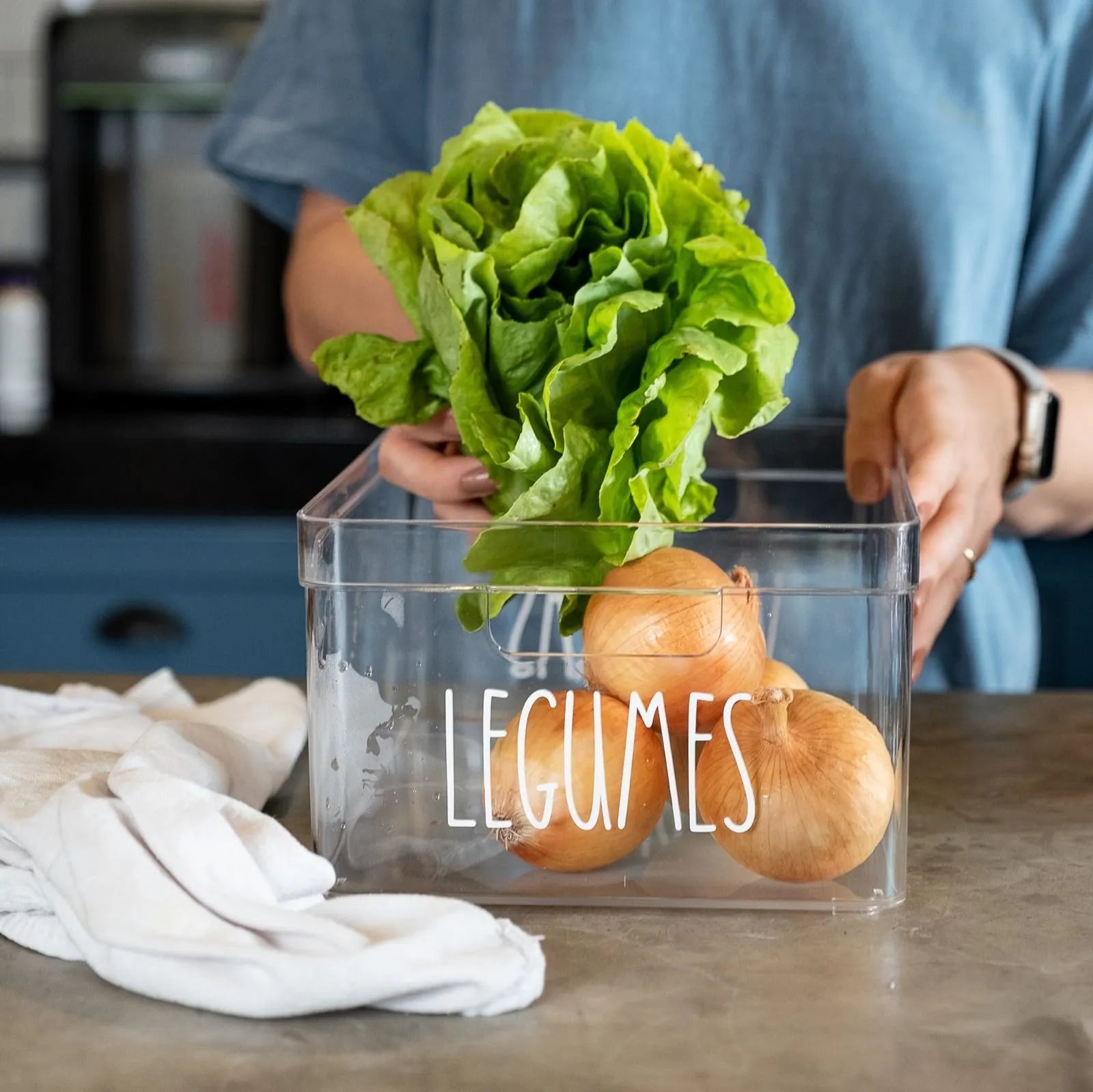 Caixa Organizadora Tioeasy™ — Para Legumes e Hortaliças na Geladeira