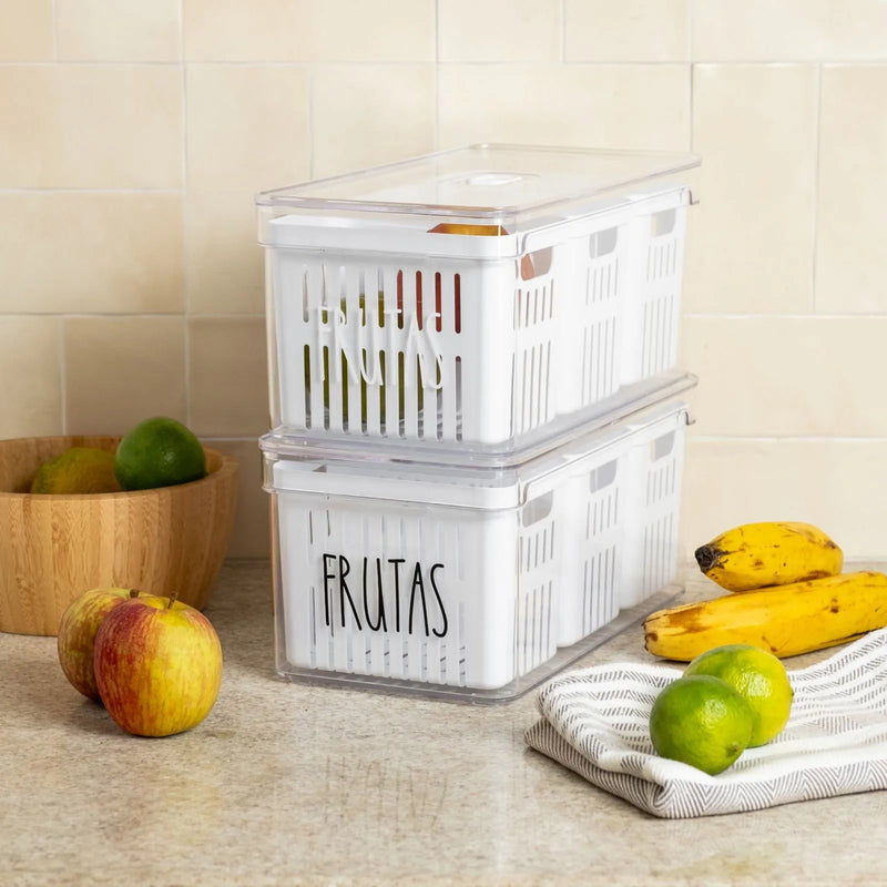Caixa Organizadora de Geladeira Tioeasy™ - Frutas Tio Juanico