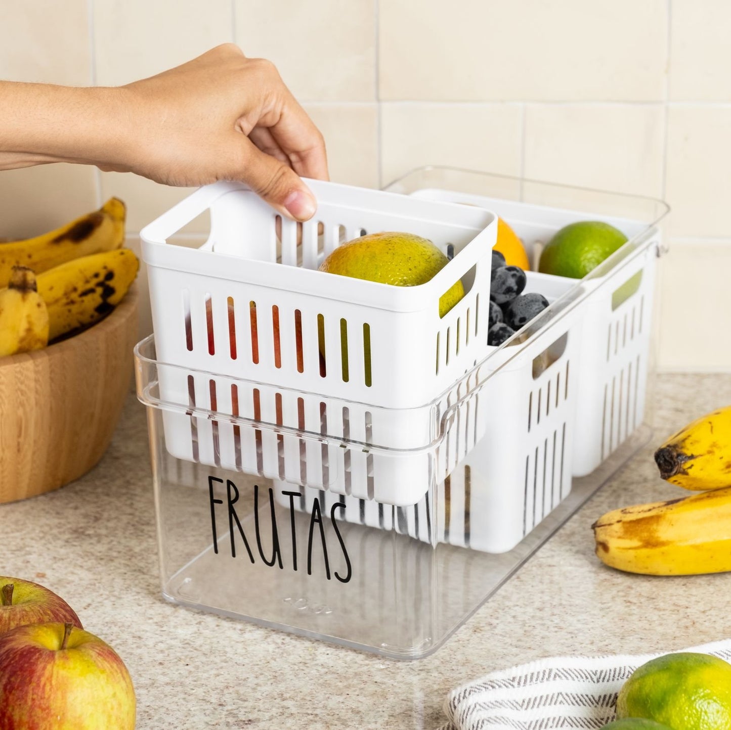 Caixa Organizadora de Geladeira Tioeasy™ - Frutas Tio Juanico