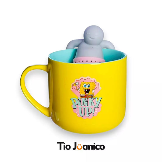 Caneca Bob Esponja Oficial com Infusor 400ml em Cerâmica