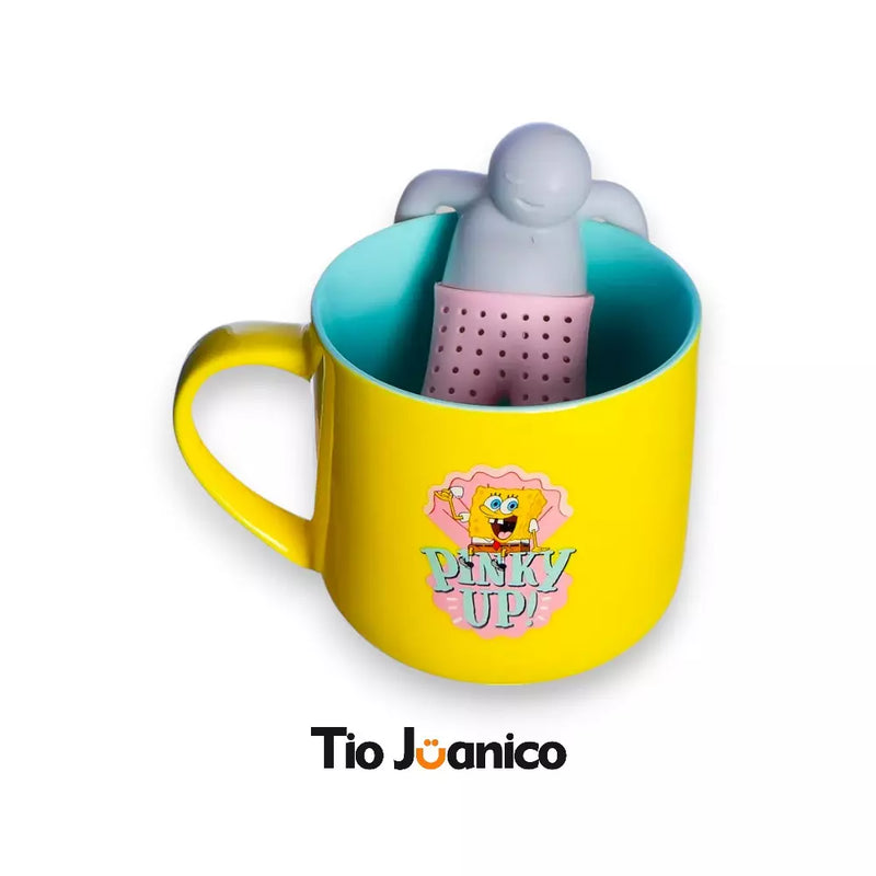 Caneca Bob Esponja Oficial com Infusor 400ml em Cerâmica