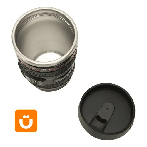 Caneca Criativa Tioeasy™ em Formato de Lente de Câmera — 350ml com Tampa presente criativo fotógrafo