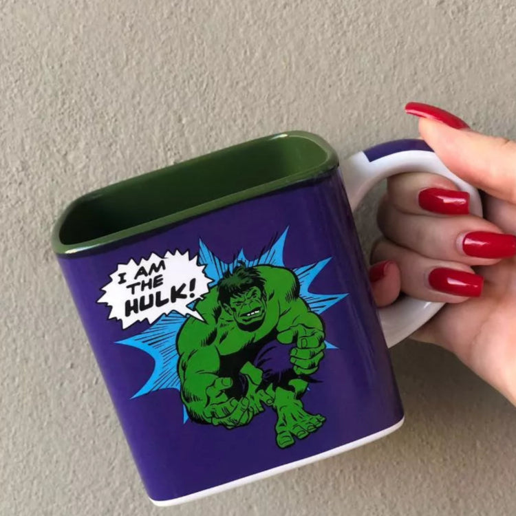 Caneca Cubo Hulk Oficial Marvel 300ml em Cerâmica
