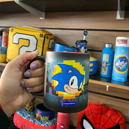 Caneca Mágica Sonic 300ml em Cerâmica Oficial