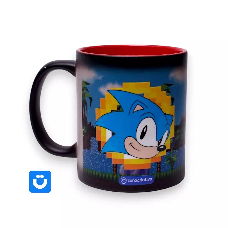 Caneca Mágica Sonic 300ml em Cerâmica Oficial
