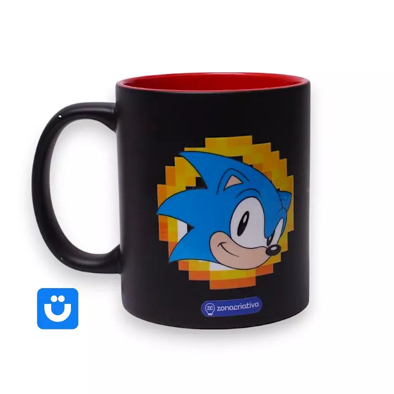 Caneca Mágica Sonic 300ml em Cerâmica Oficial