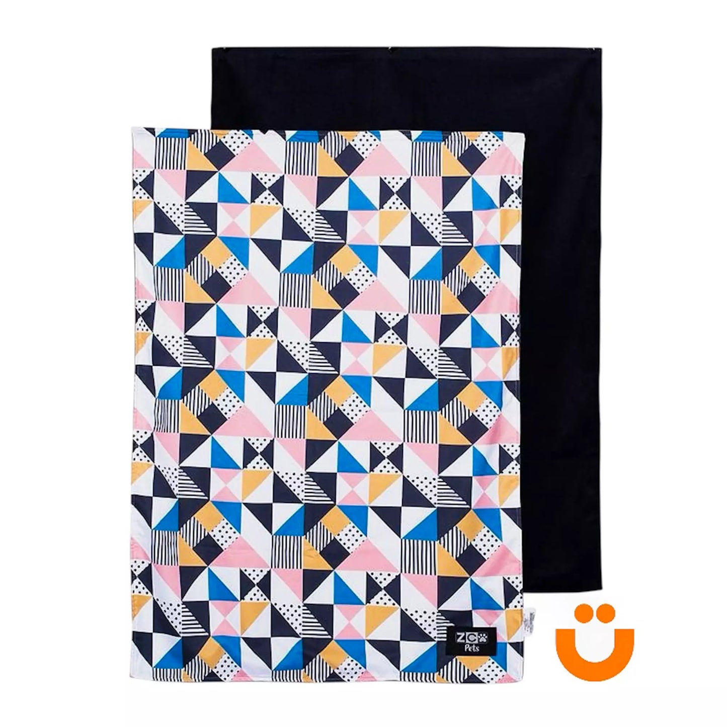 Cobertor Pet Dupla Face Geométrico Tioeasy™ 70x95cm em Microfibra, Macio e Confortável para Cães e Gatos