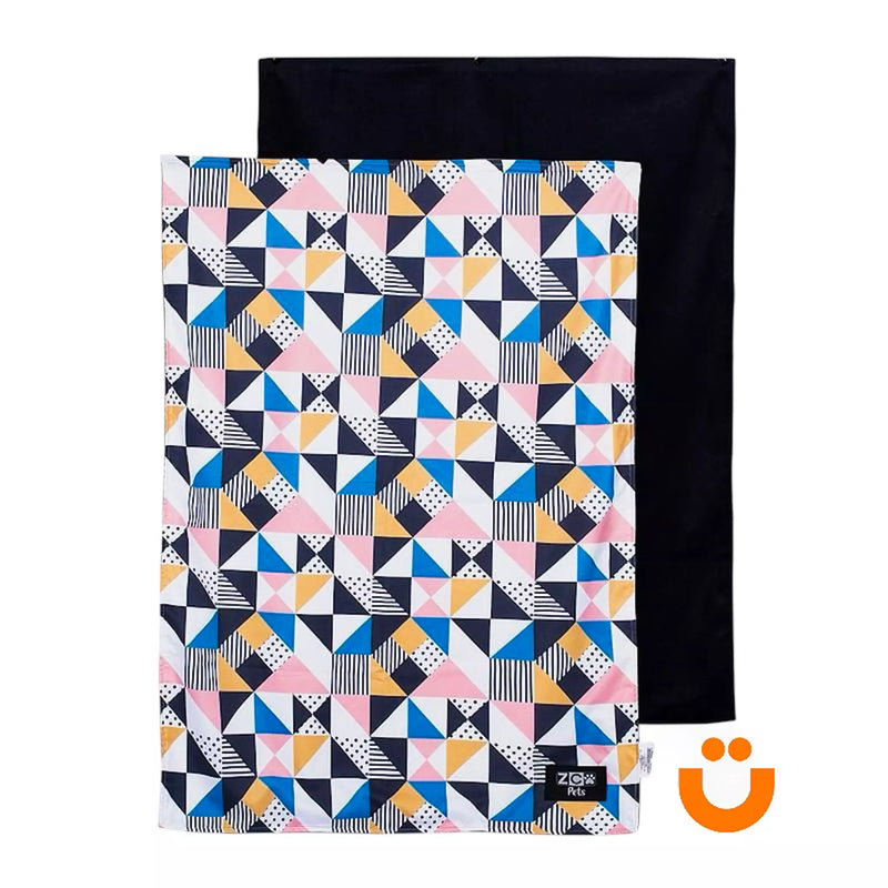 Cobertor Pet Dupla Face Geométrico Tioeasy™ 70x95cm em Microfibra, Macio e Confortável para Cães e Gatos
