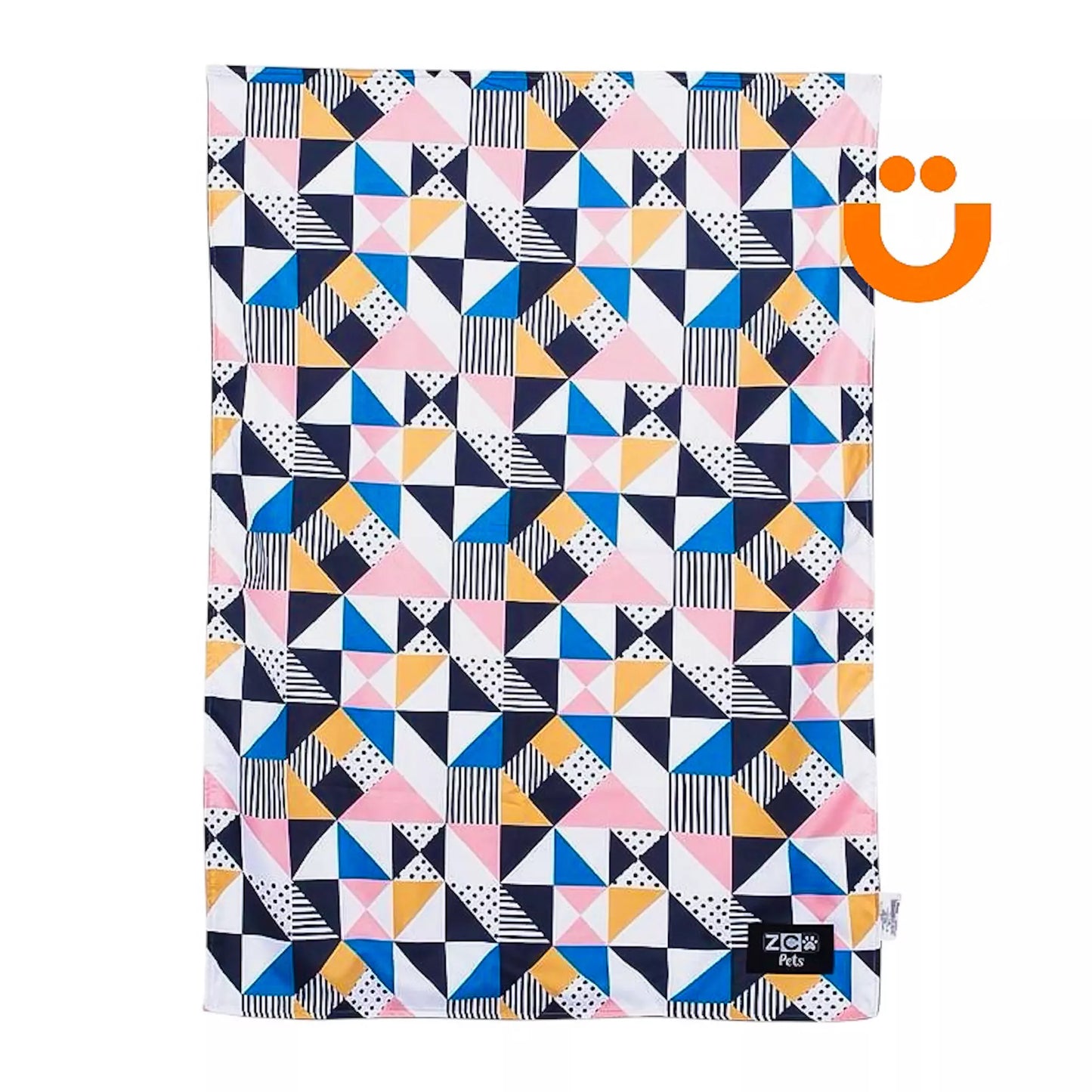 Cobertor Pet Dupla Face Geométrico Tioeasy™ 70x95cm em Microfibra, Macio e Confortável para Cães e Gatos
